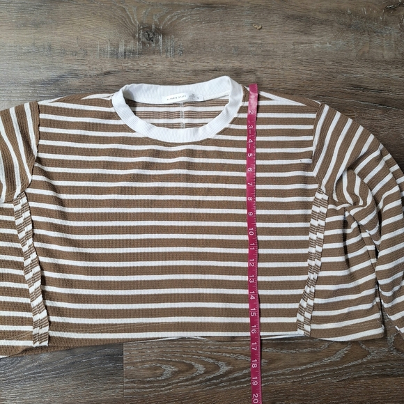 ALTAR'D State "Lana Striped Boxy Top" Cropped,  Small Style#RE11188ST - Picture 10 of 12